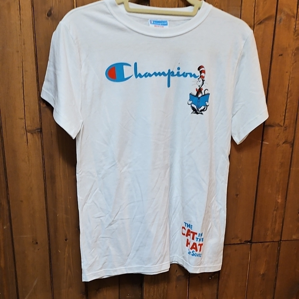 Champion White T-Shirt with Dr. Seuss Design
